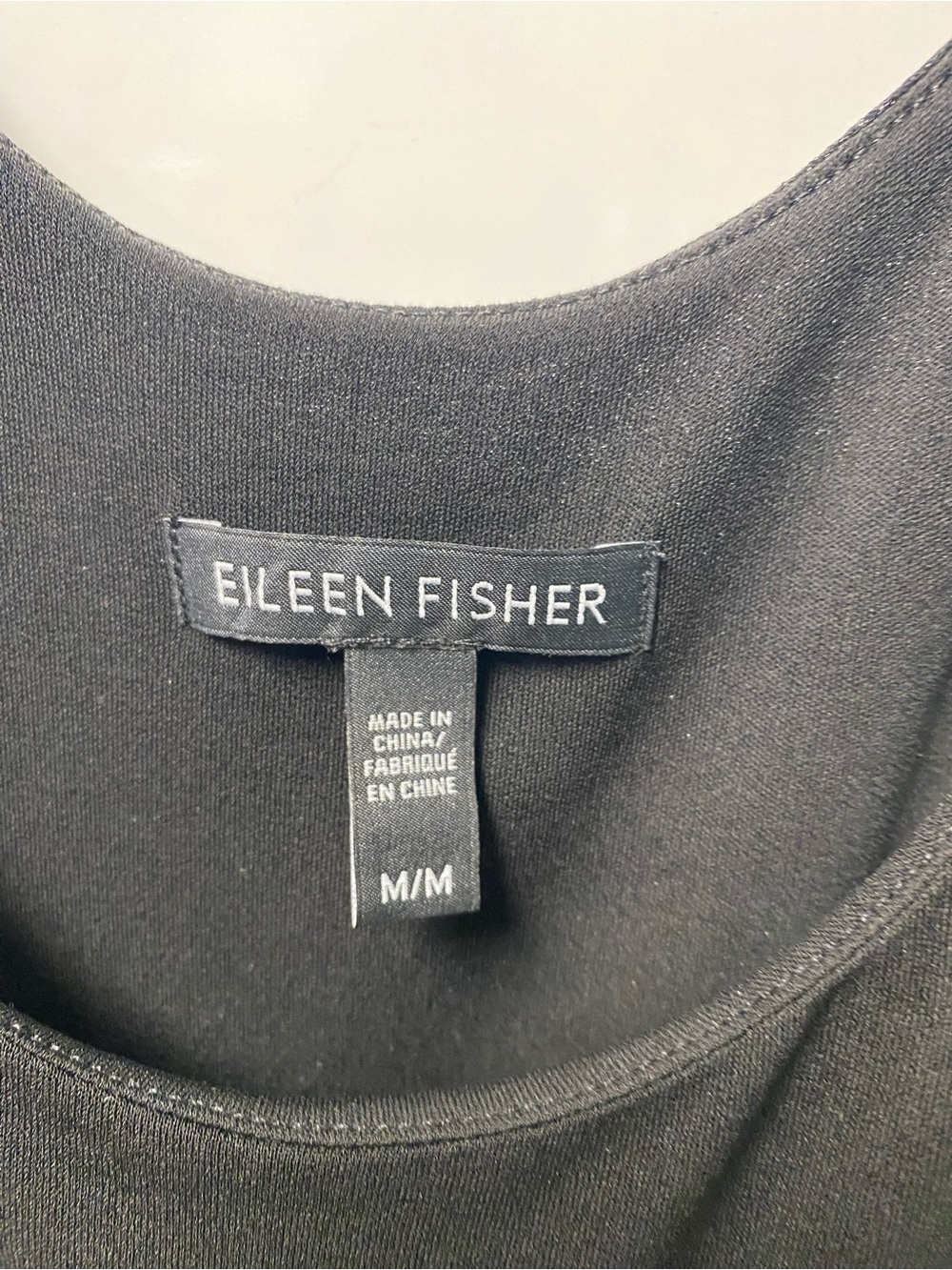 Eileen Fisher Black Sleeveless Dress with Draped Skirt - Picture 4 of 6